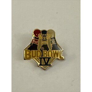 Bud Super Bowl IV Collectible Pin Football Beer J33
